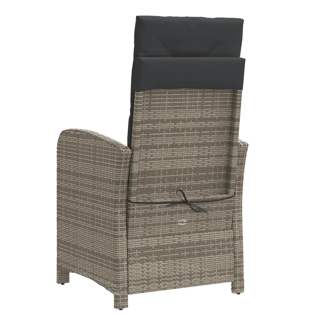 Set da Bistrò 3 pz con Cuscini Grigio in Polyrattan 365203
