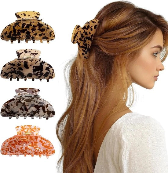 Set di 4 Spazzole per Capelli per Donne e Ragazze - Grip di Potenza per Capelli Fini e Spessi