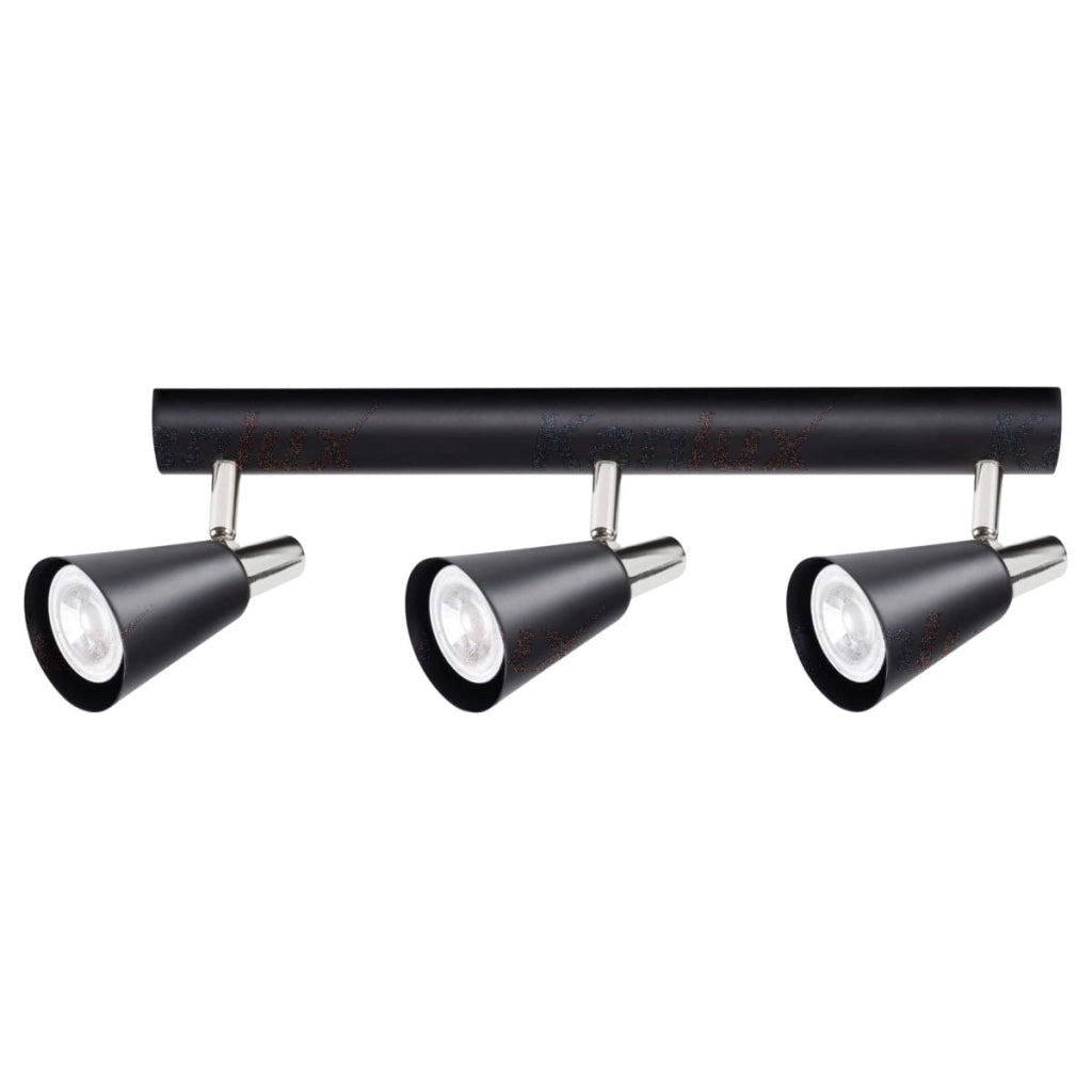 Plafoniera Kanlux Sempra EL-3I 3xGU10 nera orientabile