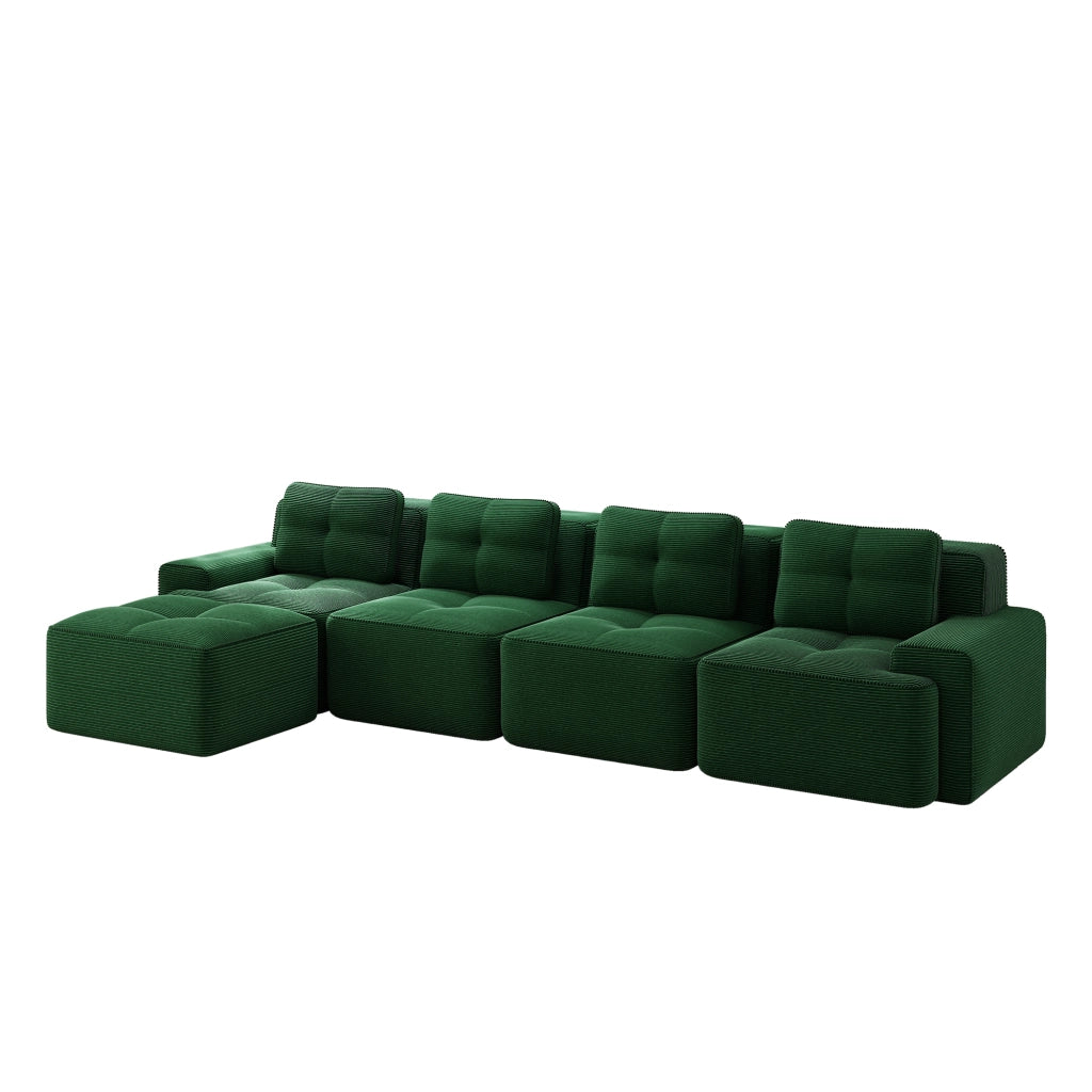 Divano modulare senza ossa - Zephmum- 4 posti verde corduroy