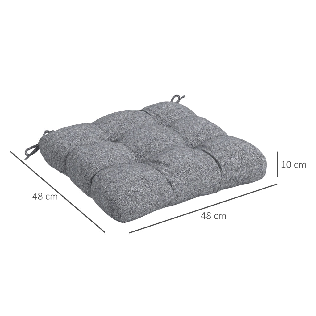 Cuscini per Sedie da Pranzo e Giardino ¨C Minimal ¨C 48x48x10 cm Grigio
