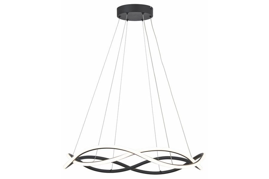 Lampada a sospensione moderna nera Amira LED 24W Reality