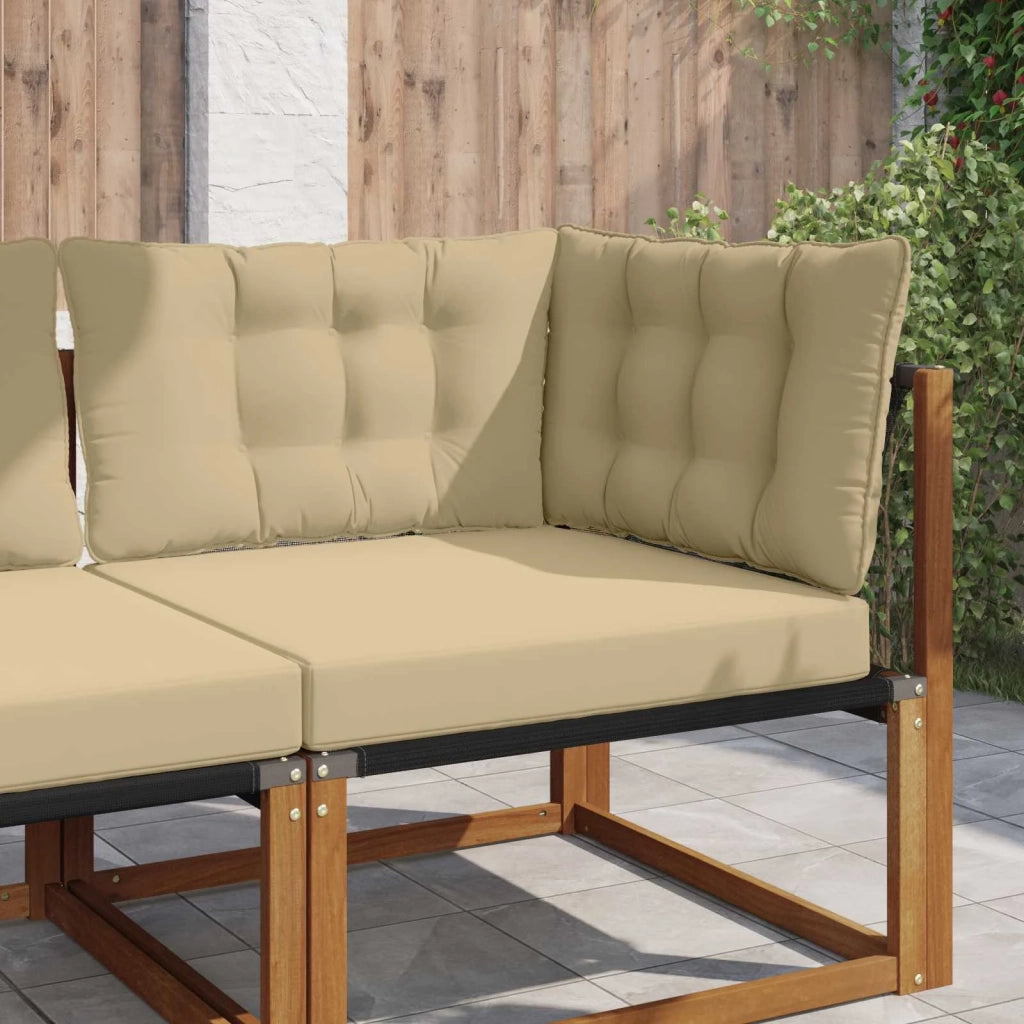 Cuscino per divano da esterno 3 pcs Beige Poliestere 900917