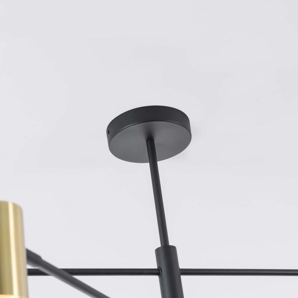 Lampada a sospensione Snow 6xGU10 oro/nero Light Prestige