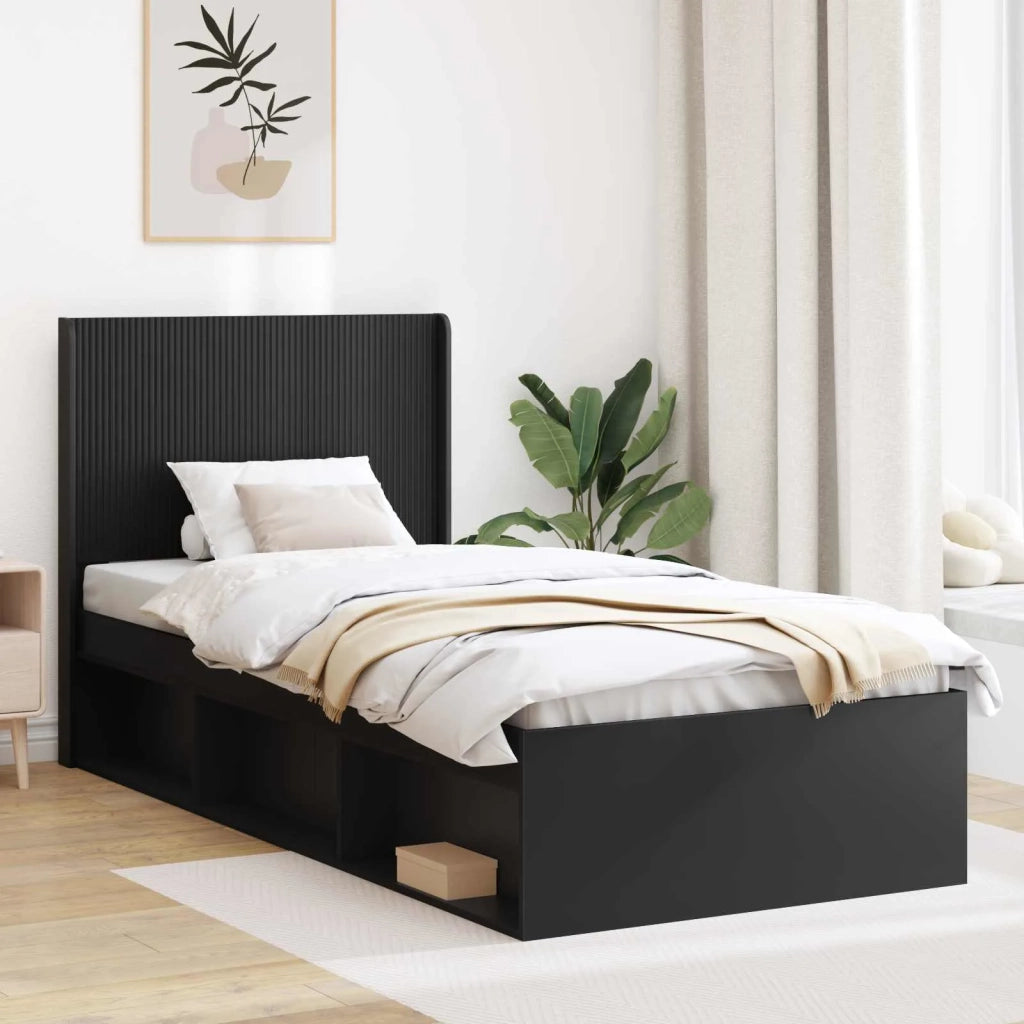 Testiera | Testata Letto Nero Legno ingegnerizzato