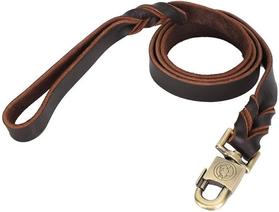 Cinturone per Cani in Pelle Morbida - Lunghezza 150 cm - Adatto per Cani di Grande/Media Taglia - Resistente allo Shock - Ecocompatibile - Comodo e Solido