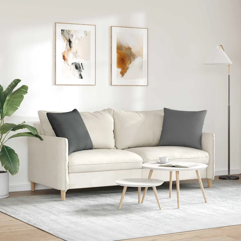 Cuscini da Divano 2 pz | Cuscini per sedie Grigio scuro 50 x 50 cm Tessuto