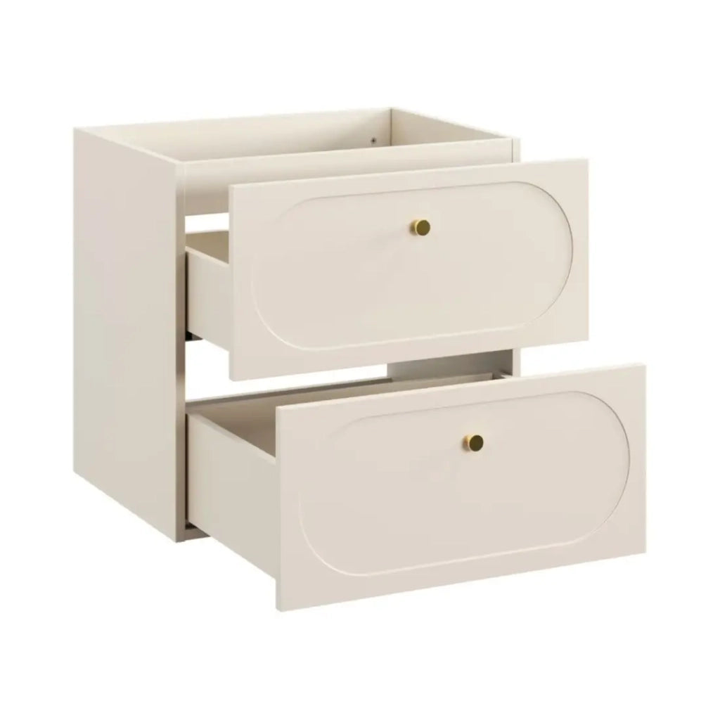 Set da bagno TORNADO beige: mobile sottolavabo 60cm + piano per lavabo