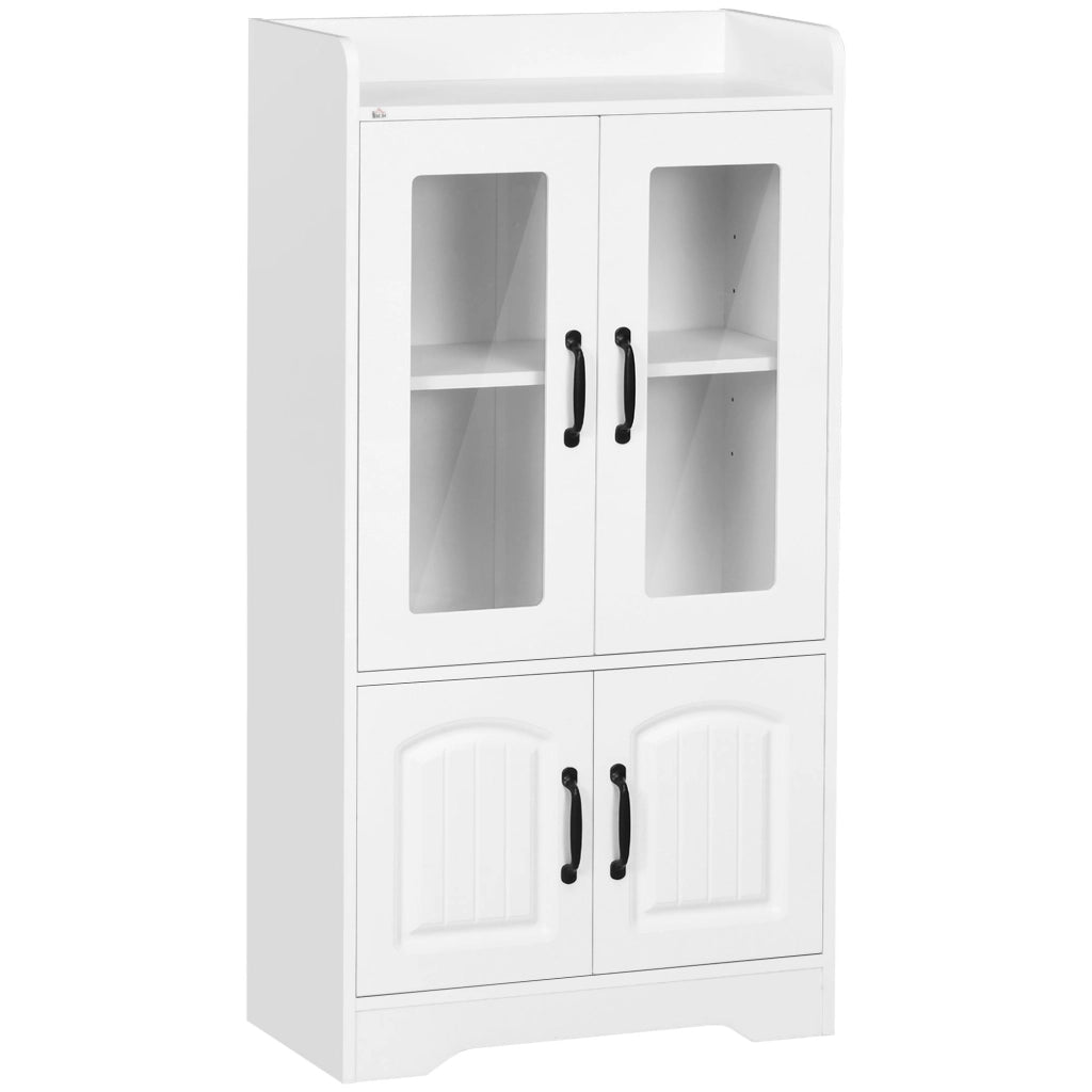 Libreria con ante in vetro scaffale regolabile ¨C Minimal ¨C Bianco 60x30x116cm