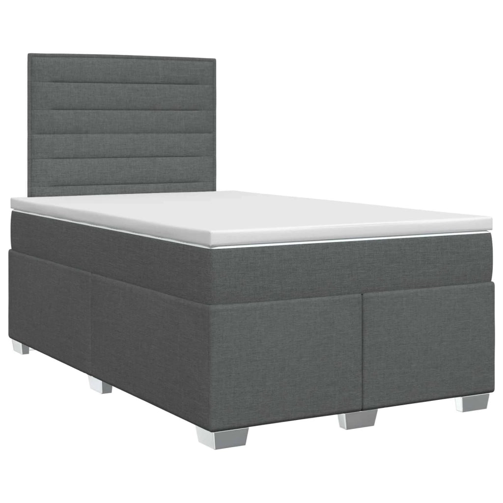Letto box spring con materasso Grigio Scuro 120 x 190 cm 3453354