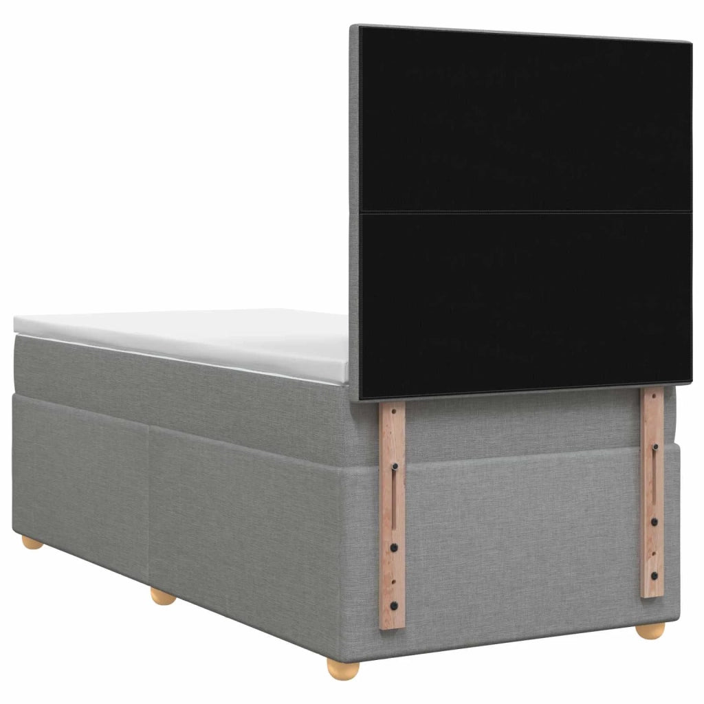 Letto box spring con materasso Grigio Chiaro 80 x 200 cm 3453753