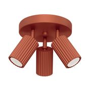 Lampada da soffitto KARBON 3P rosso ocra