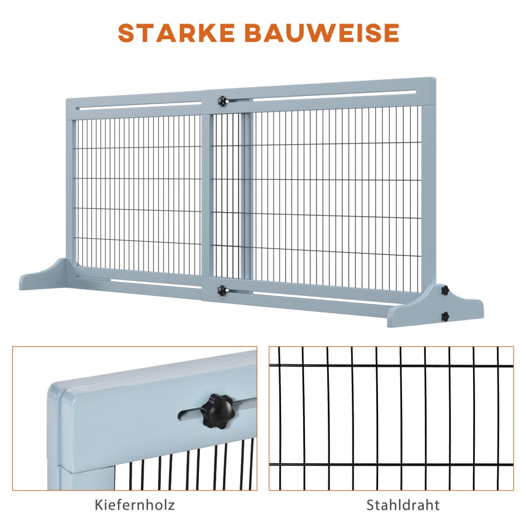 Cancello di sicurezza per cani e bambini ¨C Minimal ¨C Grigio blu e nero 180 cm