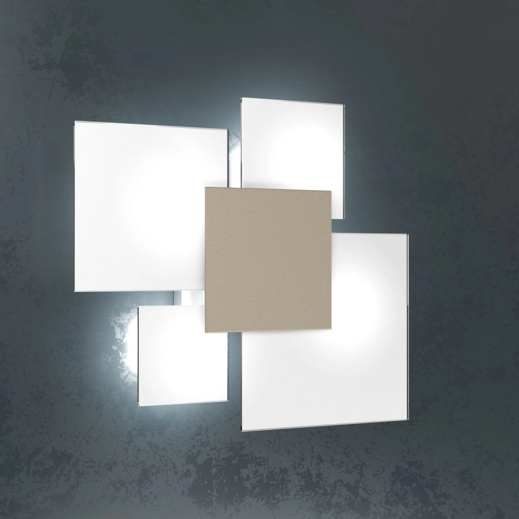 UPGRADE-45 APPLIQUE-PLAFONIERA 4 LUCI SABBIA 1148-45-SA