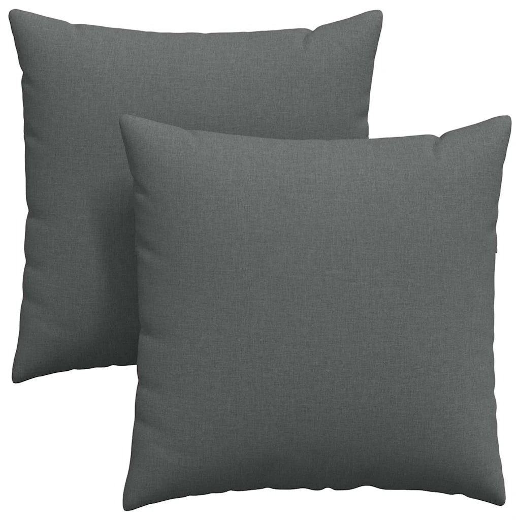 Cuscini da Divano 2 pz | Cuscini per sedie Grigio scuro 60 x 60 cm Tessuto