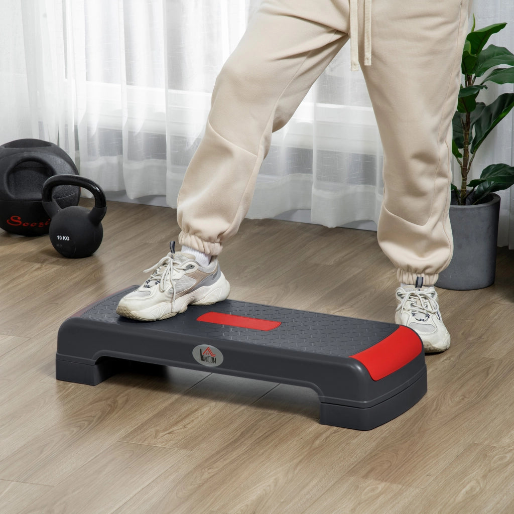 Step Fitness Regolabile ¨C Minimal ¨C Nero e Rosso 10-15-20 cm