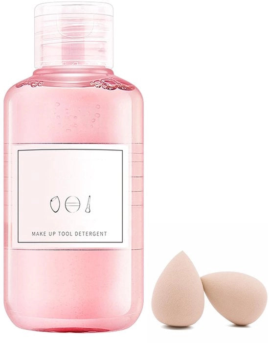 Pulitore per pennelli e spugne 150 ml - Reinificante liquido morbido - Efficiente rimozione di sporco - Pennelli per trucco/spugne - Duraturo e sicuro - Pulitore per trucco
