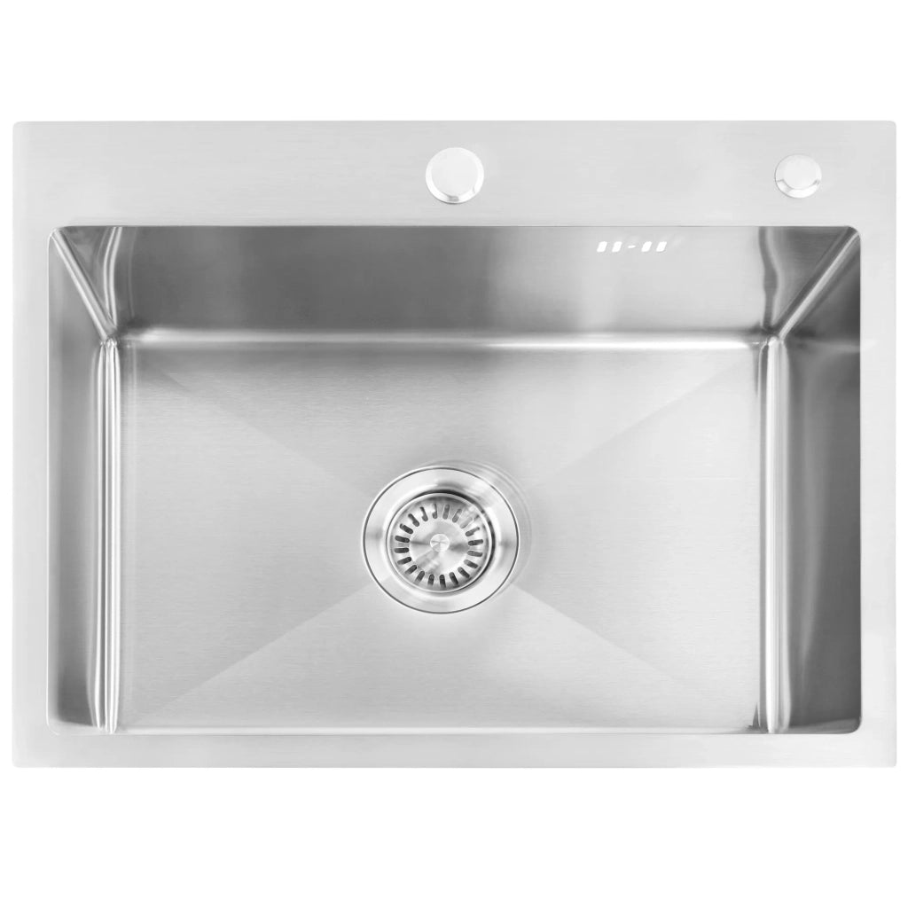 Lavello In Acciaio Liam Brush Nickel con rubinetto da cucina
