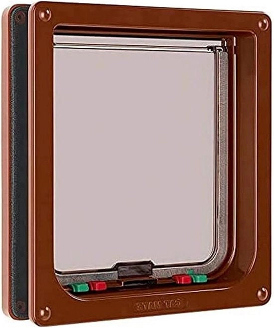 Porta gatto a quattro vie per gatti grandi - marrone - dimensioni B 235 cm H 252 cm