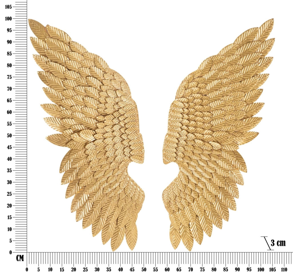 Pannello Ali Beauty 37,5x100x3 cm in Ferro Oro