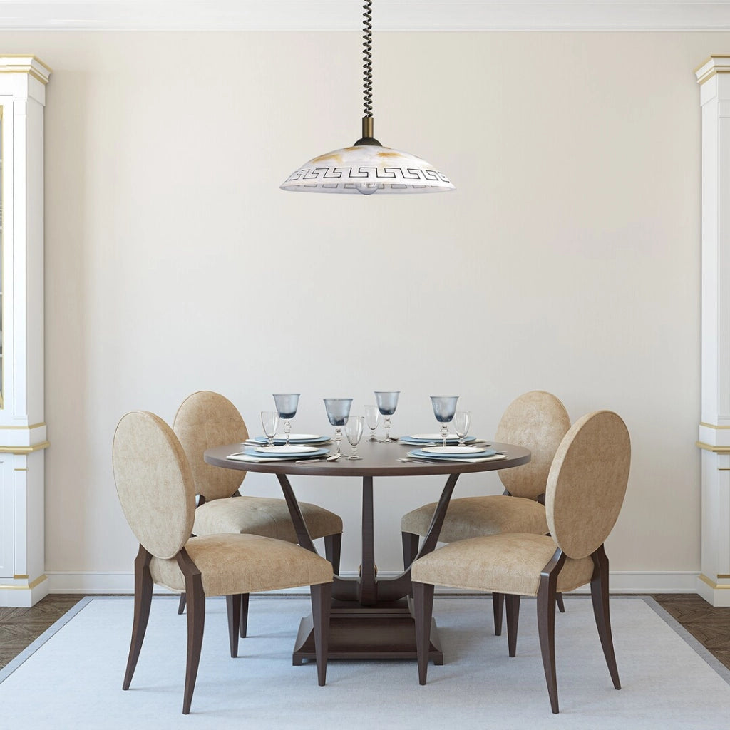 Lampada sospensione cucina regolabile E27 60W bronzo