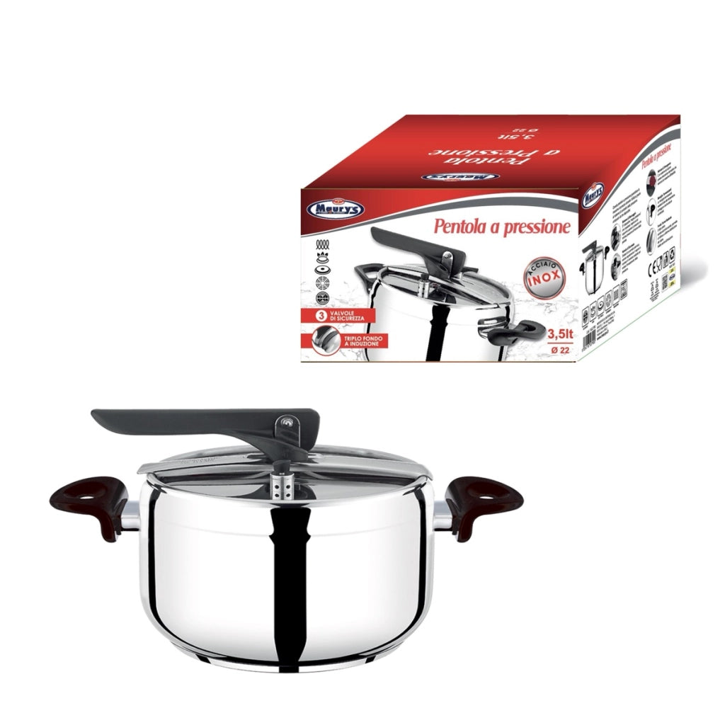 MAURY'S PENTOLA A PRESSIONE DA 22 CM CAPIENZA  3,5 LT