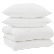 Piumone | Duvet Invernale con cuscino 3 pz Bianco Microfibra