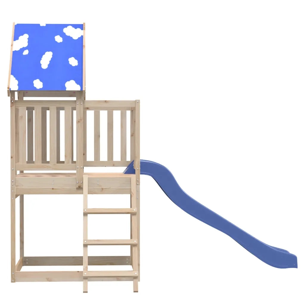 Set da Gioco da Esterno in Legno Massello di Pino