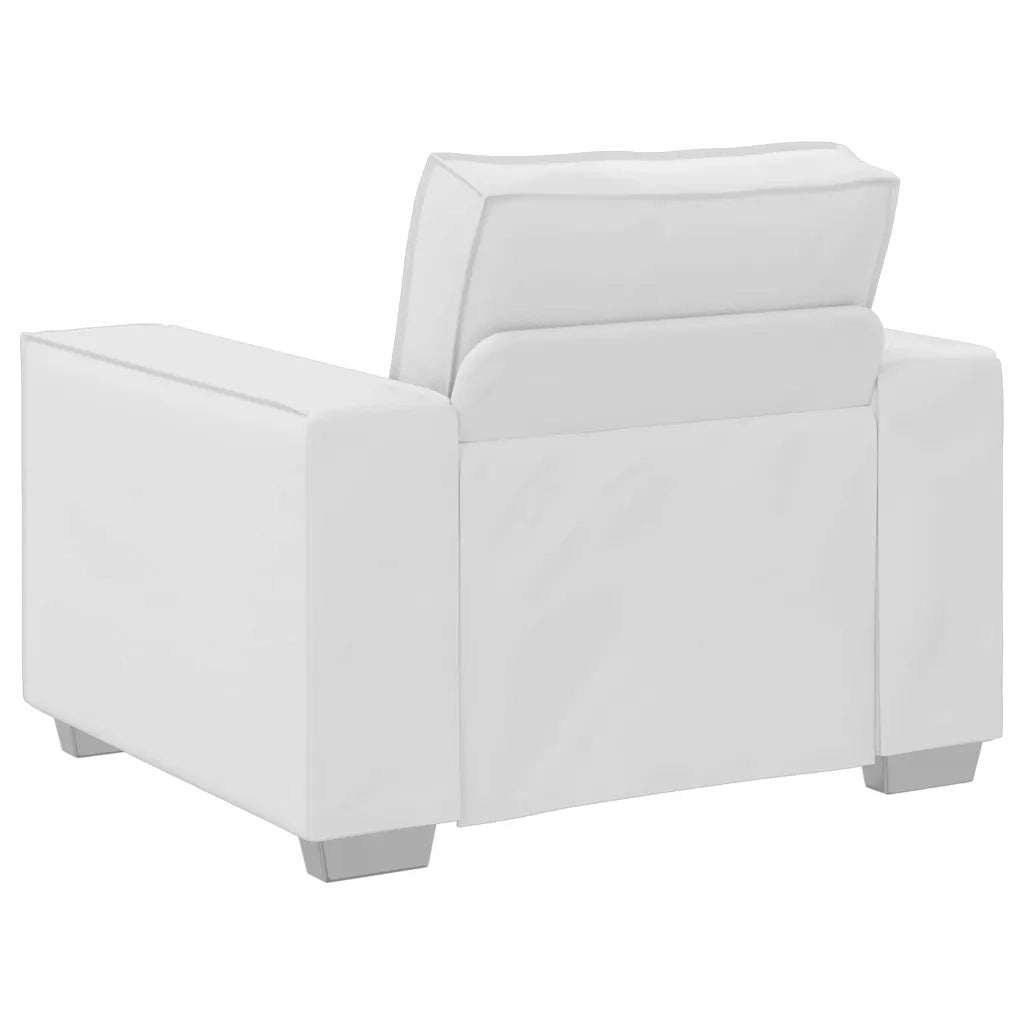 Poltrona Sofa Bianco 100 cm Pelle Sintetica 4105045