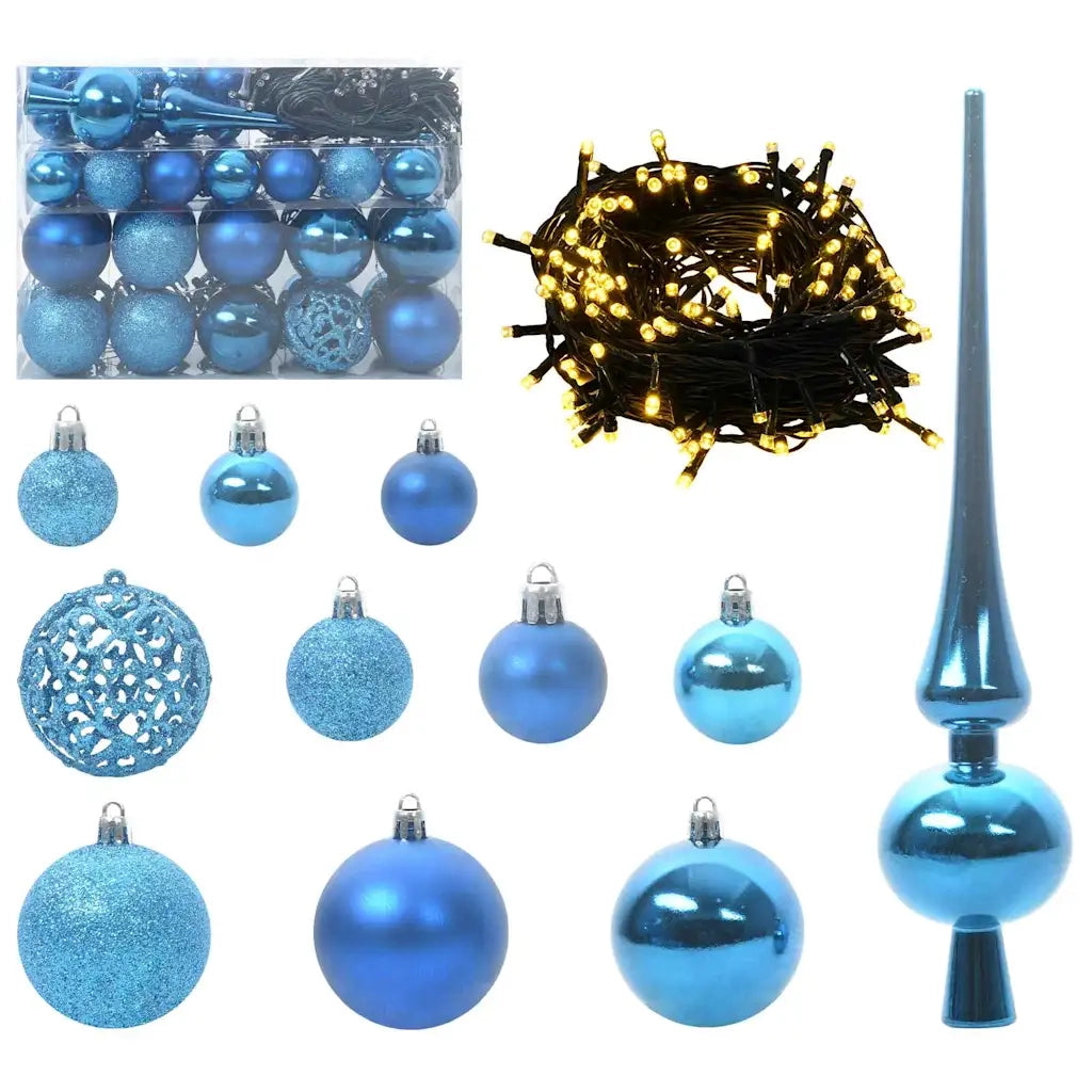 Albero di Natale artificiale con luci integrate Nero 120 cm PVC 3397122