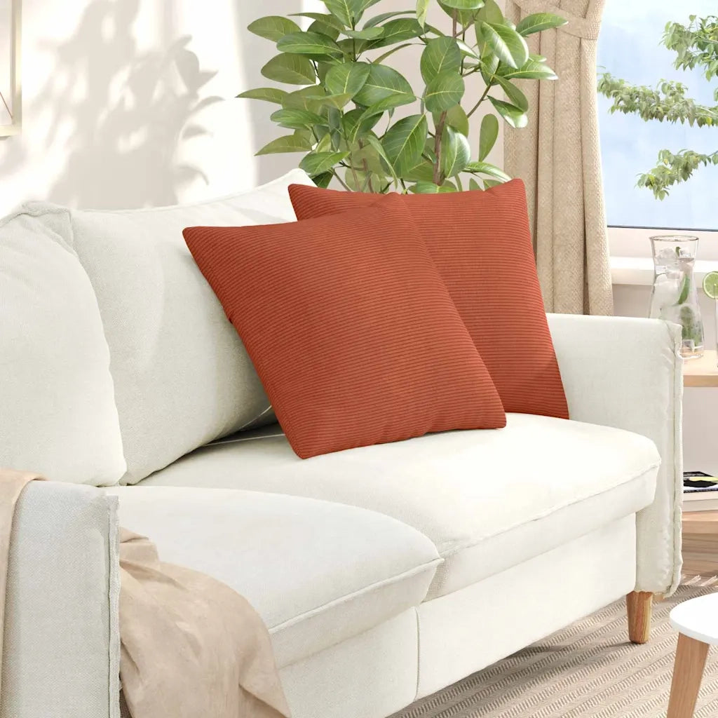 Cuscini da Divano 2 pcs Rosso Arancio 50 x 50 cm 42013996