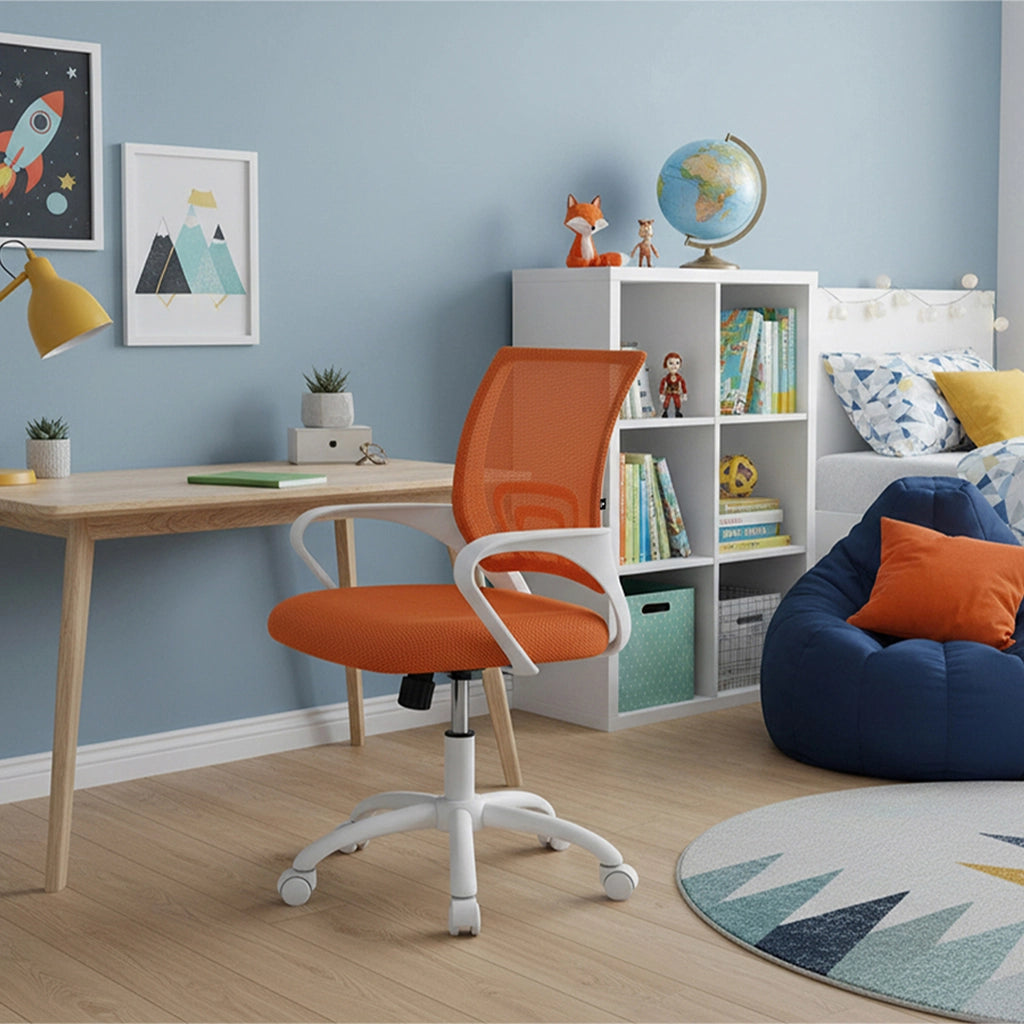Sedia da ufficio ergonomica girevole arancione - Happy - SU06HAPB