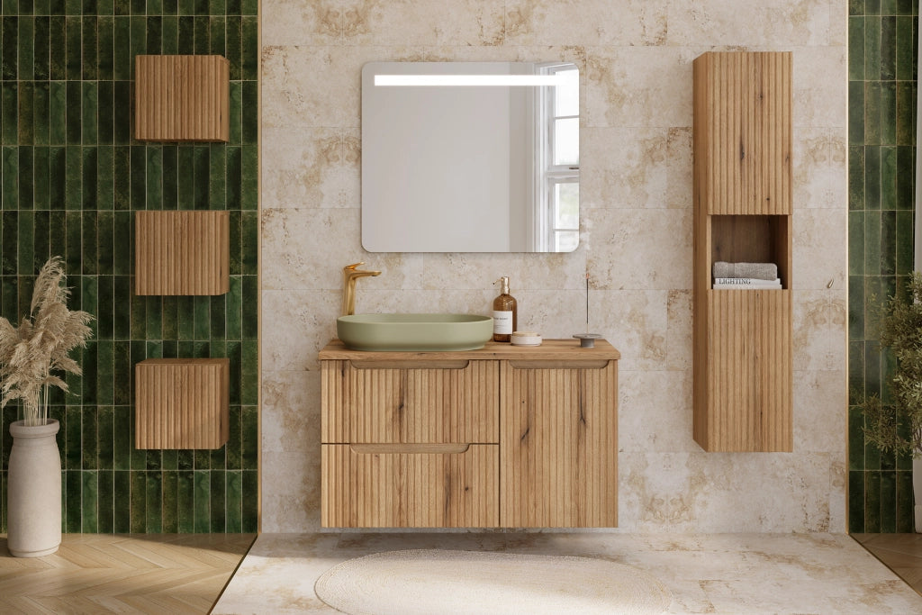 Set mobili bagno 80 cm con piano e lavabo da appoggio Beyond Nova Coast Evoke 80 cm