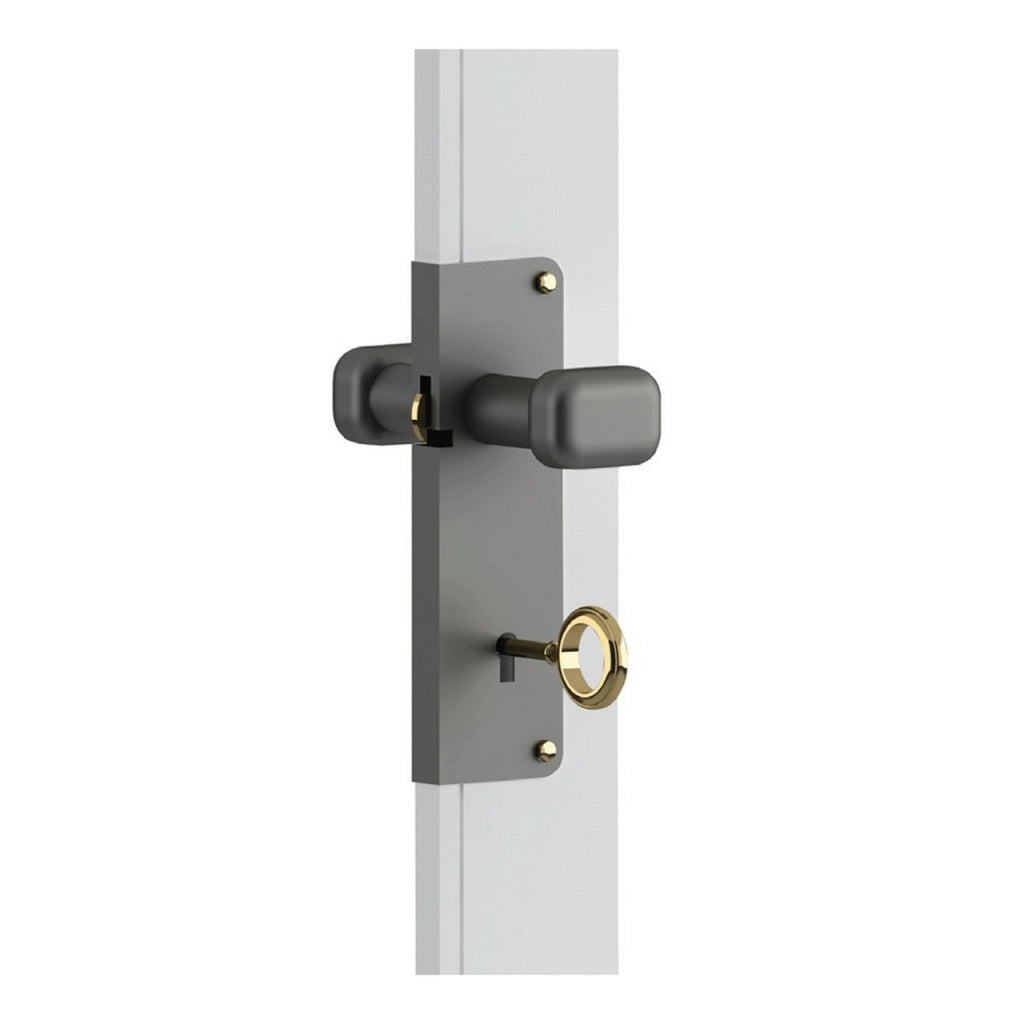 Serratura Universale Argento con Pomolo – Completa di Accessori per Porte