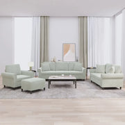 Set di Divani 4 pz con Cuscini Grigio Chiaro in Velluto 3202200