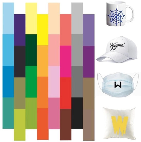 Folie Infusibile per Sublimazione 30,5 x 11,5 cm, unicolore, carta trasfer, non adesiva, foglio sublimazione per pressa termica, per T-shirt, tazza, base, pelle, 32 pezzi