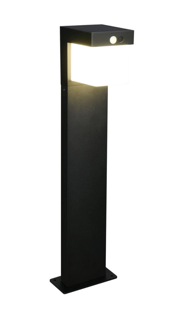 Paletto da giardino LED solare nero IP44 COLOMBO RL