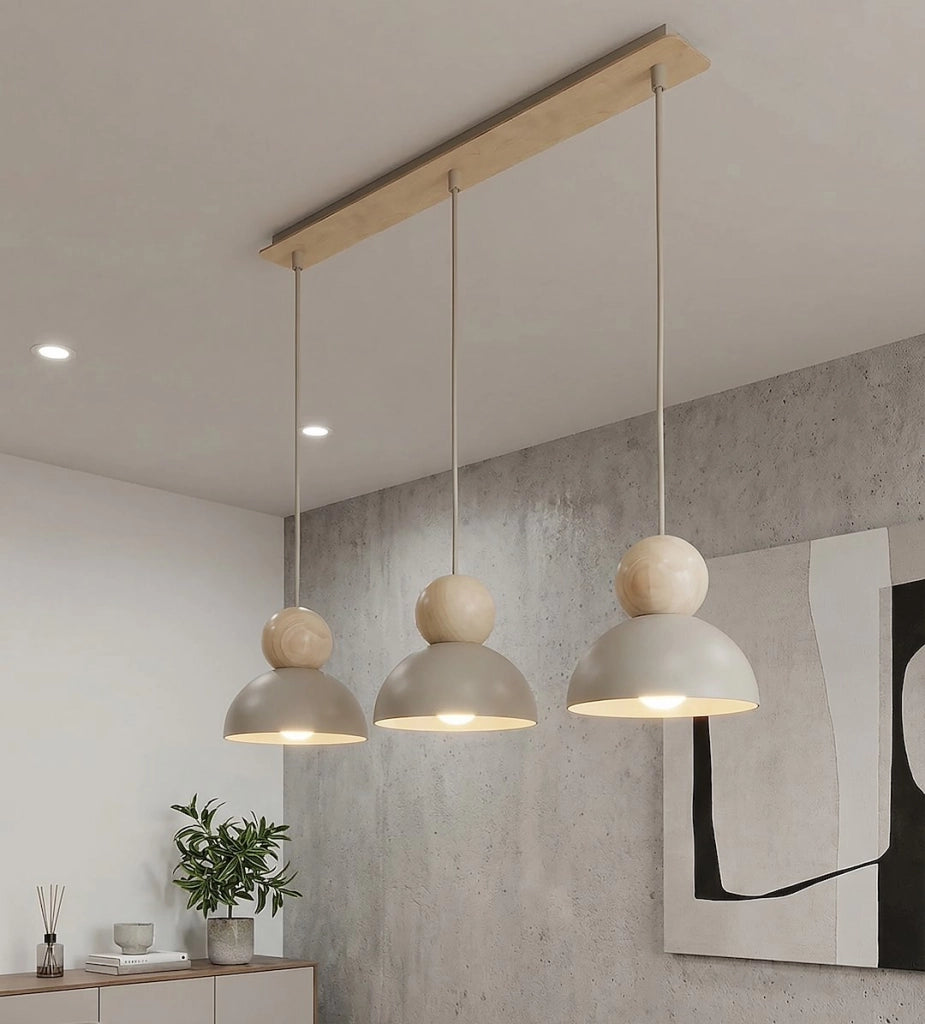 Lampada a soffitto KAKI beige in feltro Emibig