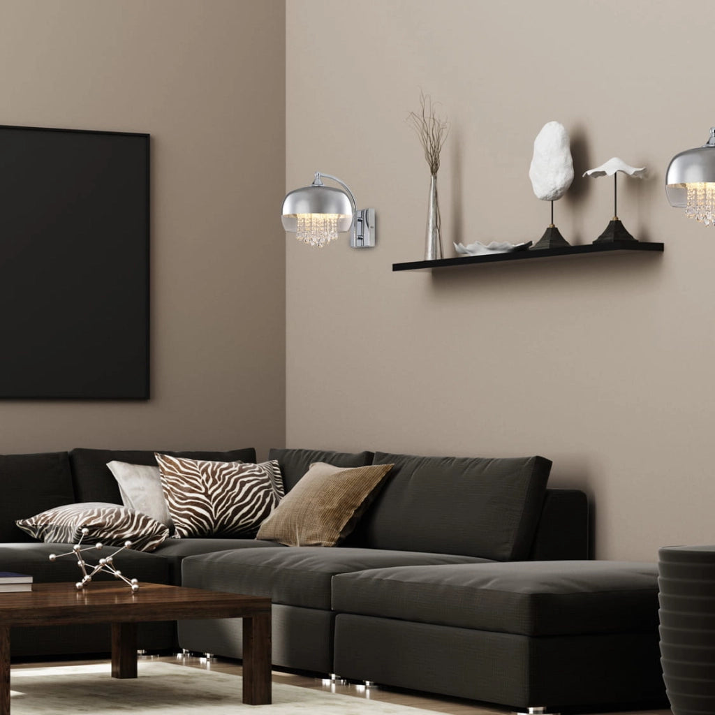 Applique LUNA ML3803 cristallo cromo E14 40W Milagro