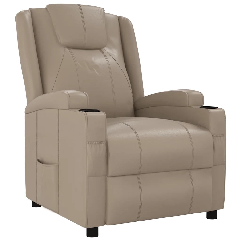 Poltrona Reclinabile Cappuccino in Similpelle 340965