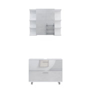 Vicco Set di mobili da bagno Bianco lucido 2 parti, base 80 cm