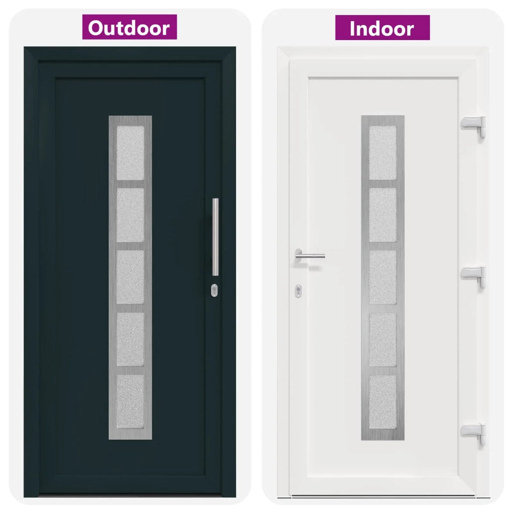 Porta Frontale Antracite 98 x 200 cm PVC 3445684