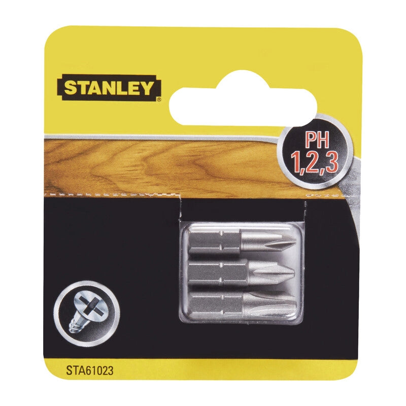 STANLEY STA61023 3 INSERTI MM.25 PH 1-2-3