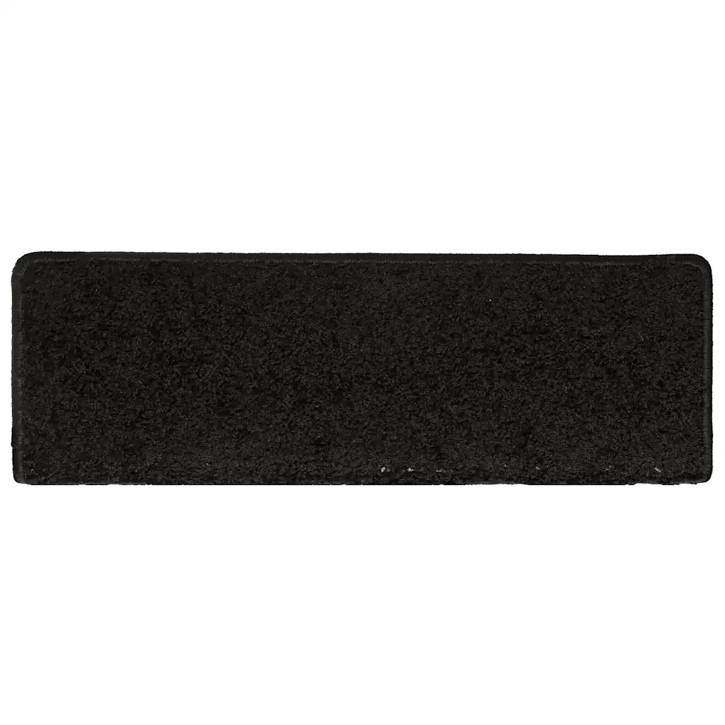 Tappetini per scale 30 pz 65x21x4 cm Nero Bordo rettangolare 3365826