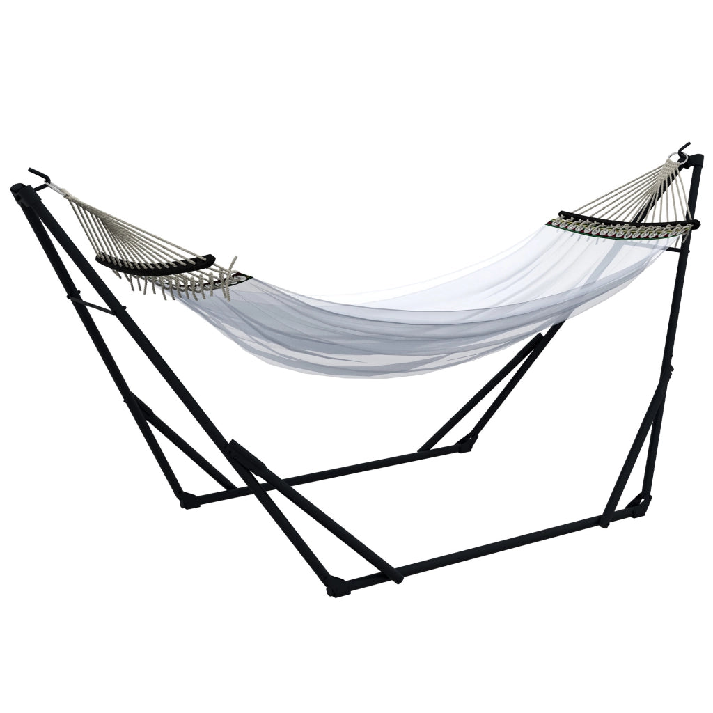Amaca con struttura ¨C Minimal ¨C 263x89x100 cm, nero e bianco