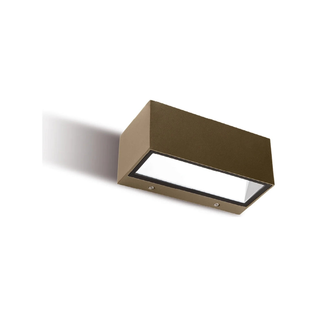 Applique Per Esterno Ed Interno In Alluminio Marrone Led 12 W 360 Lm 3000K