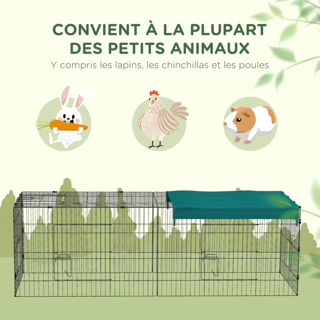 Recinto modulabile per animali ¨C zephmum ¨C verde 220x85x70 cm