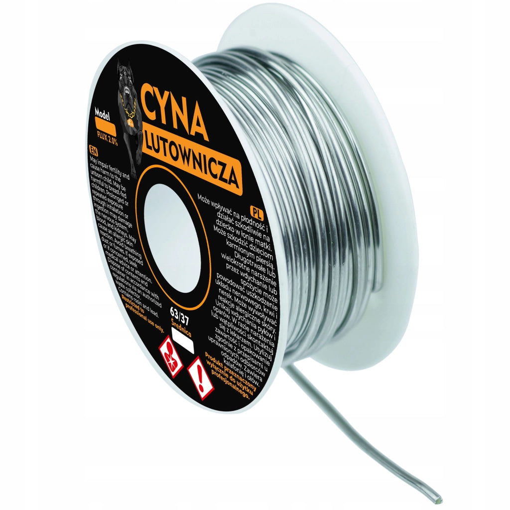 Cavo di Saldatura Rosfix Sn63Pb37 – Diametro 1 mm, 500g, 2% Flux | Temperatura di Fusione 183-190°C