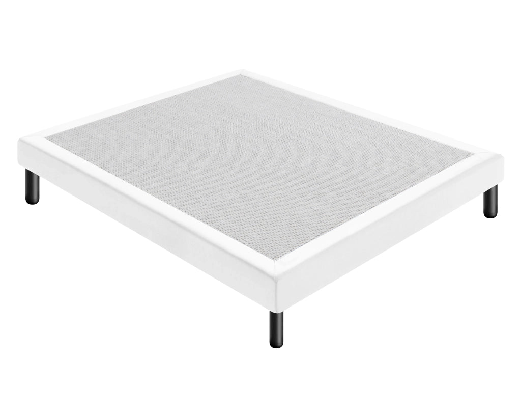 Letto Sommier Piazza e Mezza 140x190 Bianco Rivestito - Resistente fino a 120 Kg per Persona