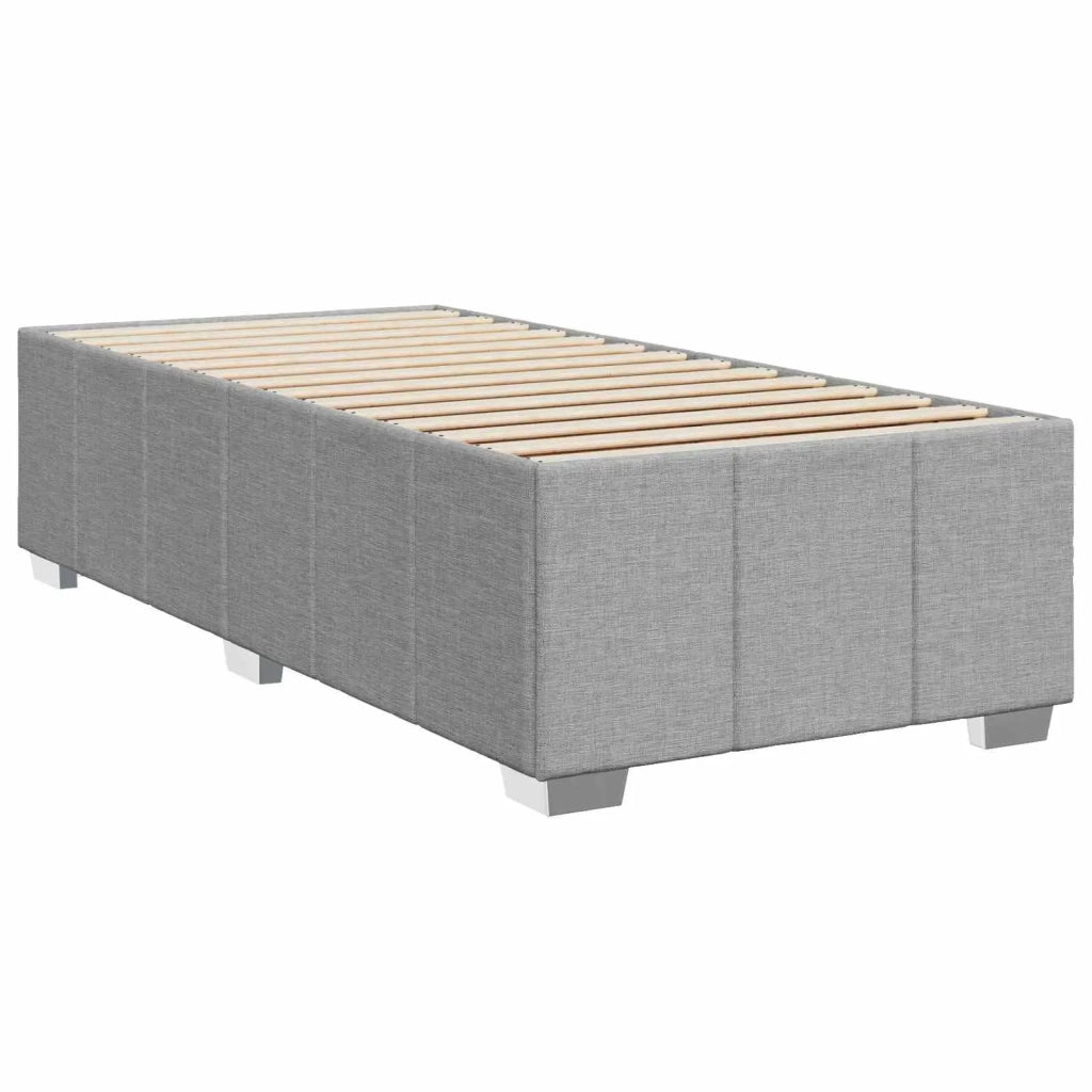 Letto box spring con materasso Grigio Chiaro 90 x 200 cm 3451122